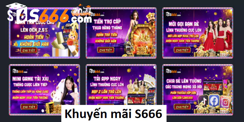 Khuyến mãi S666 cực hấp dẫn và cuốn hút